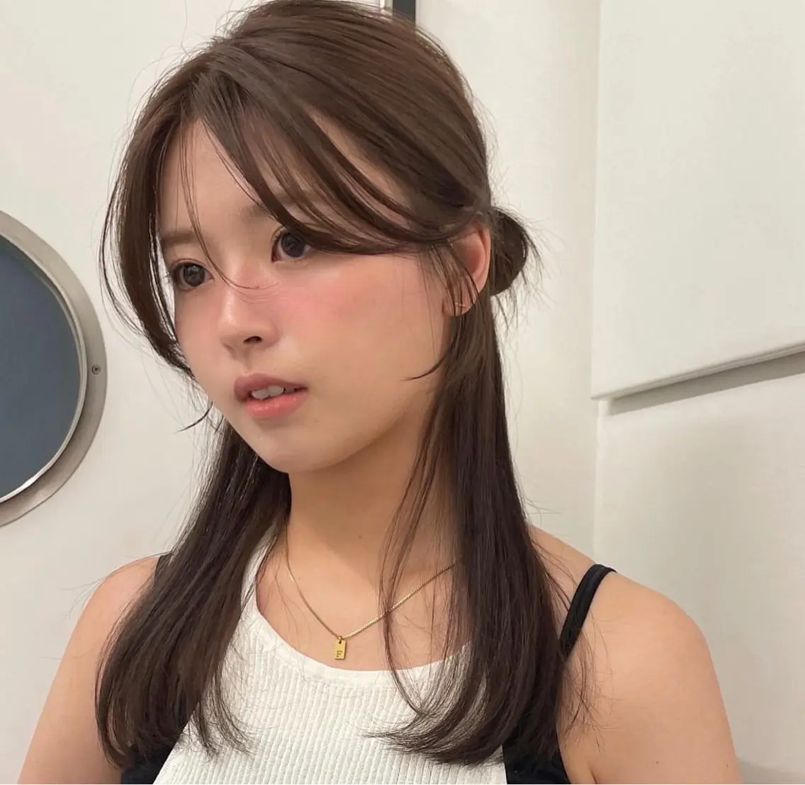 ミディアム 顔周りカット ボブ 西宮北口/みなみのヘアスタイル