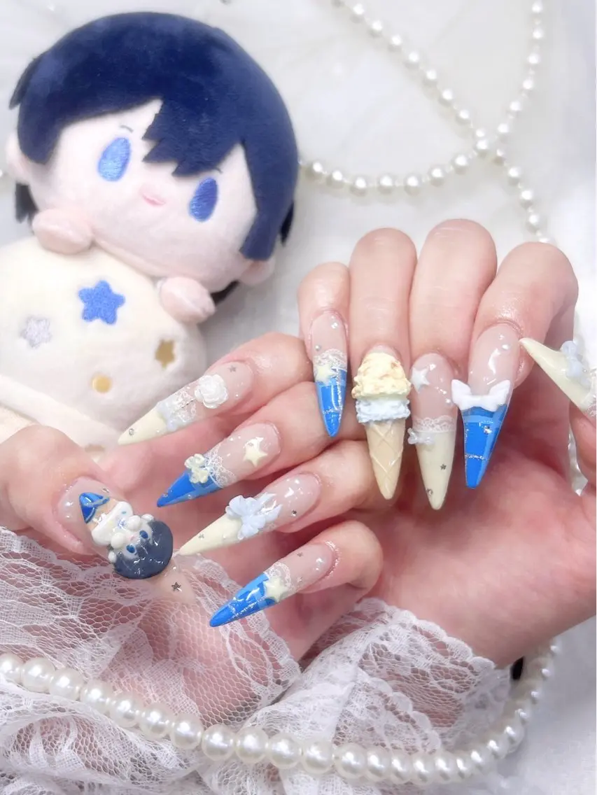 ネイル ハンドネイル ️🫧みつき/ 渋谷/痛ネイル️🫧のネイルデザイン
