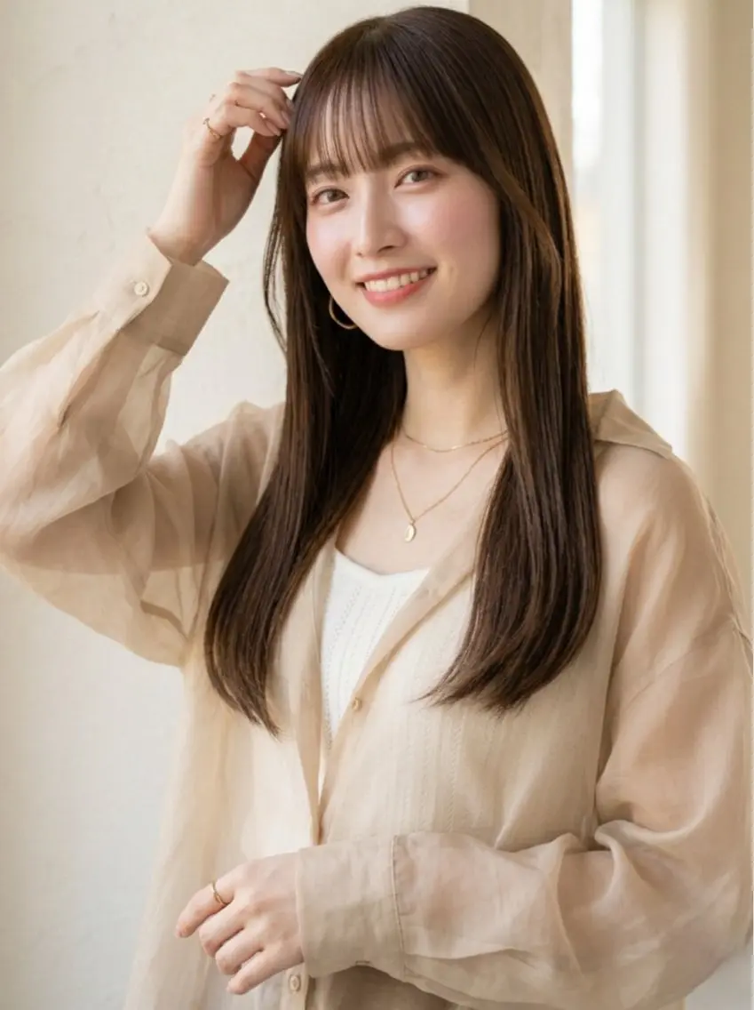 【8月28日限定】カット(ロングスタイル)+(Aujuaトリートメント追加の場合+¥1100) 巻き仕上げ✨の写真