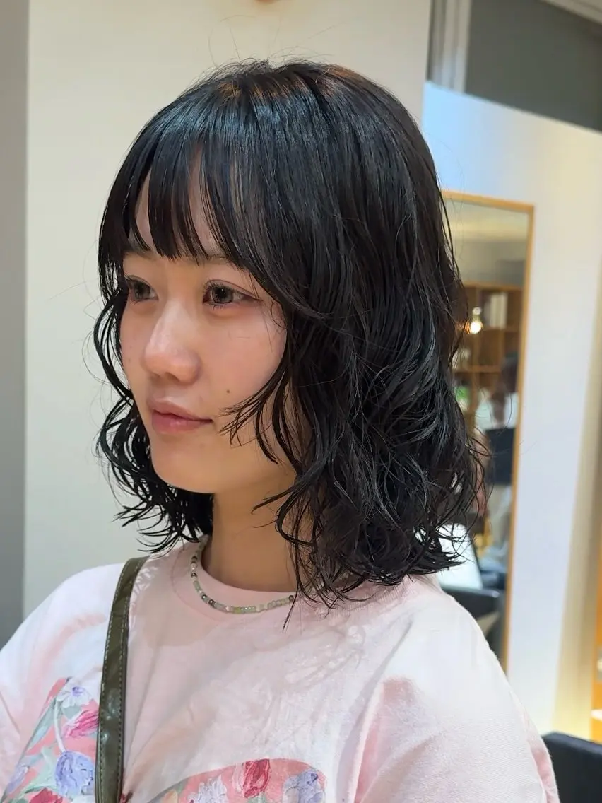 ショート カラー パーマ カット パーマ 大橋 芽衣のヘアスタイル