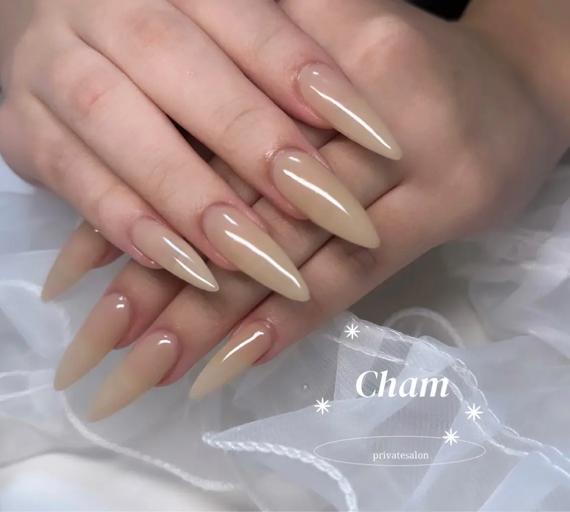 ネイル ワンカラーネイル Cham Haruneのネイルデザイン
