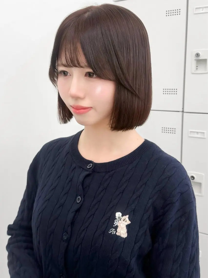 ショート カラー ヘアアレンジ 縮毛矯正🤍 盛れるボブ/ひかりのヘアスタイル