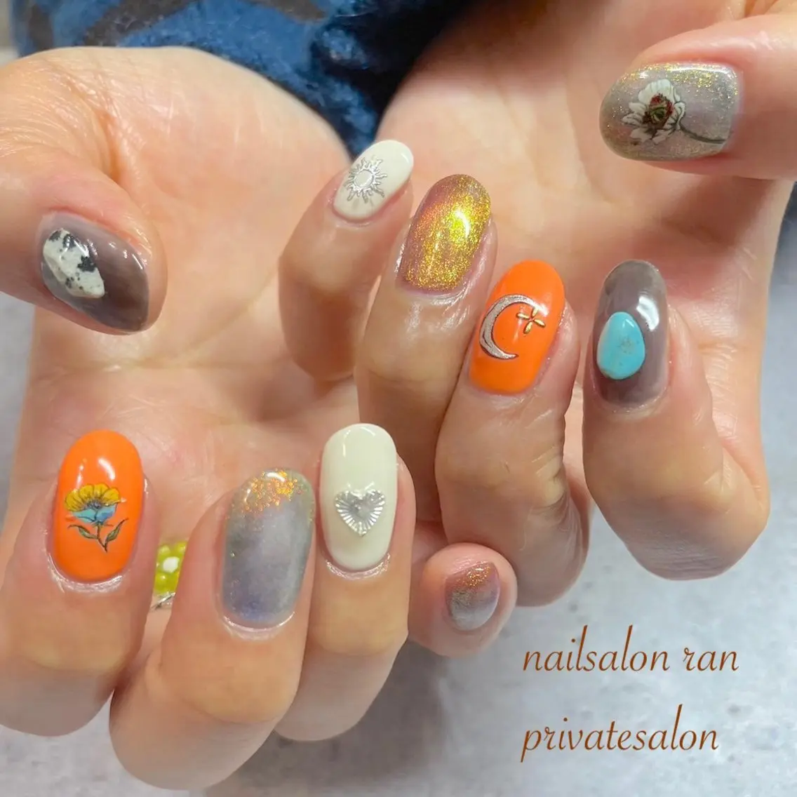ネイル マグネットネイル ハンドネイル ハンドケア nailsalon ranのネイルデザイン