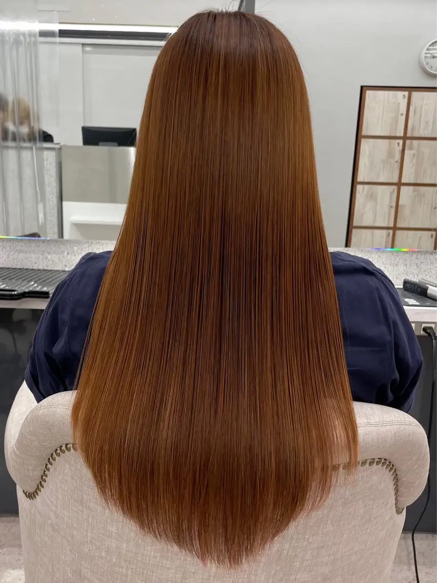 ロング りきと🦋河原町 縮毛矯正/艶カラーのヘアスタイル