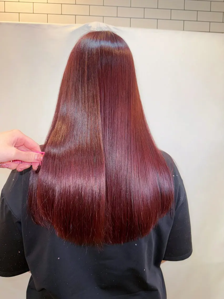 ロング カット ヘアカラー トリートメント 南上 野々佳のヘアスタイル