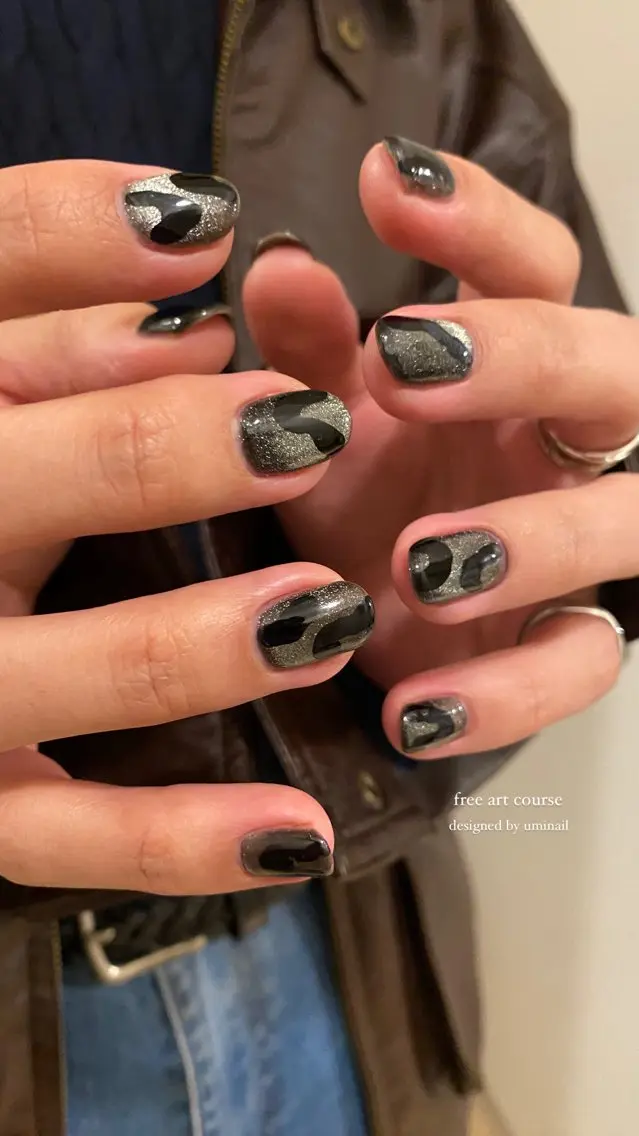 ネイル アートネイル マグネットネイル メンズネイル umi nailのネイルデザイン