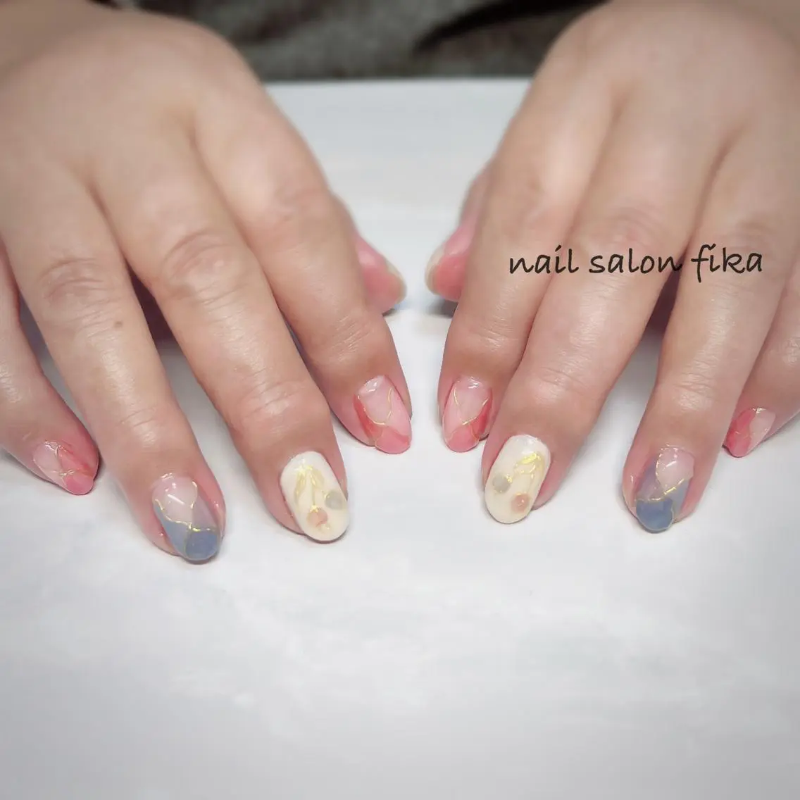 ネイル フラワーネイル nail salon fikaのネイルデザイン