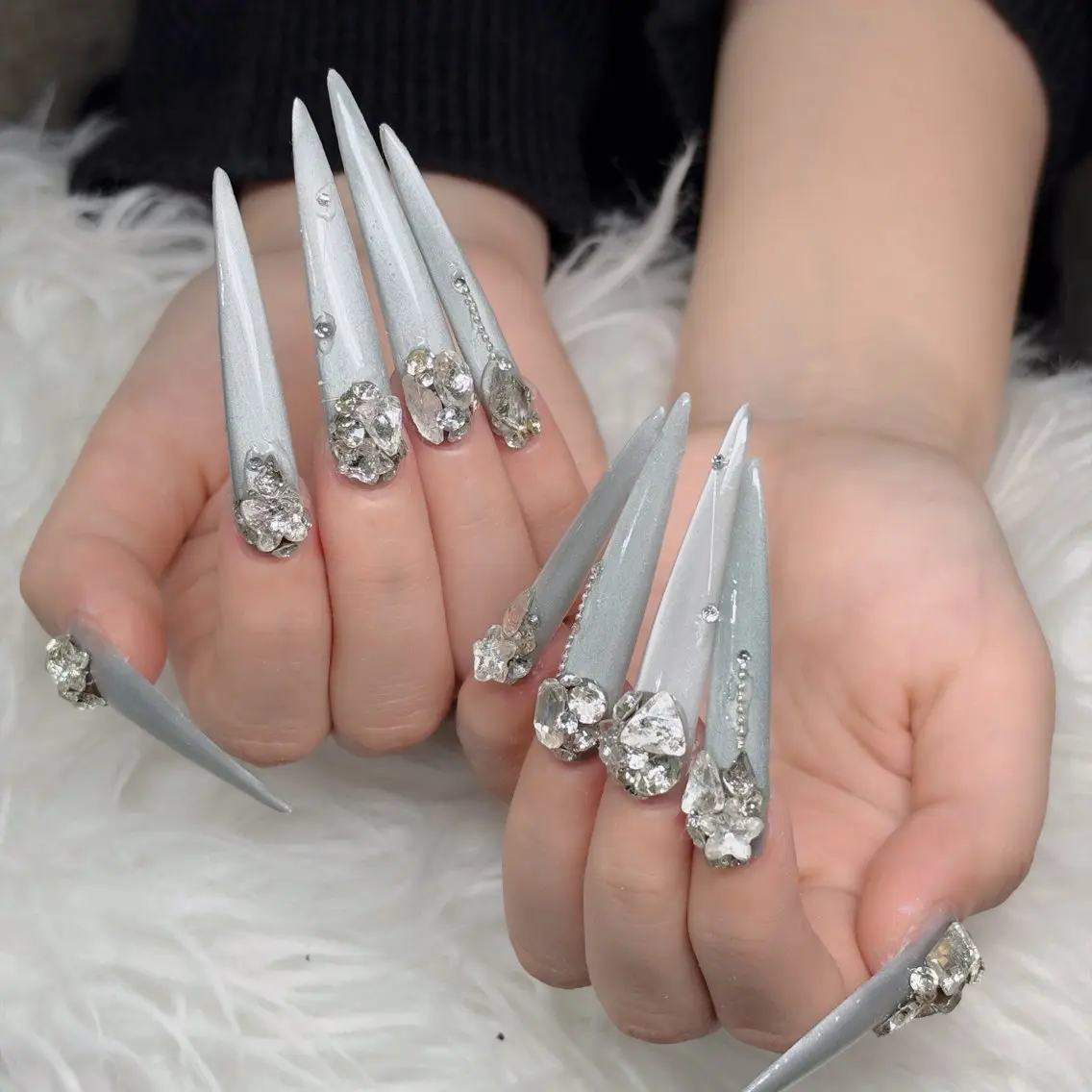 ネイル フットネイル フレンチネイル グラデーション 韓国ネイル ロングネイル ハンドネイル Hani Nail Salonのネイルデザイン
