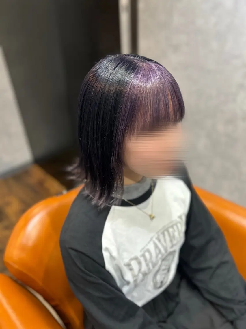 カラー ミストバング  フェイスフレーミング インナーカラー すだ こゆみのヘアスタイル