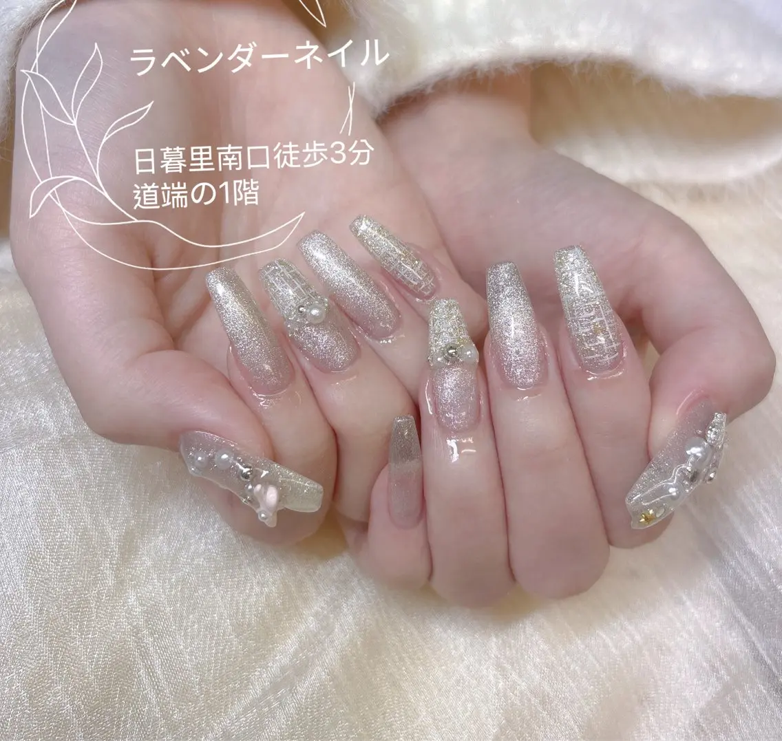 ネイル ハンドネイル ラベンダー💖日暮里 ルル💖ネイルのネイルデザイン