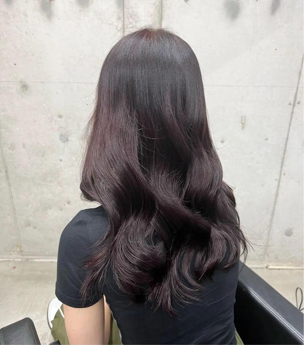 セミロング ヘアカラー lafit kaede/韓国ヘアのヘアスタイル
