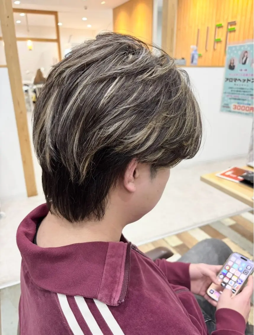カラー メンズ ヘアカラー ブリーチ×ハイトーン 🔥小林達哉のヘアスタイル