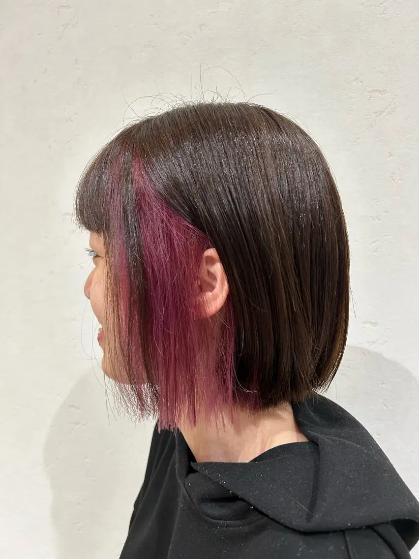 【🧞‍♂️ブリーチ込み価格🧞‍♂️】全体カラー+イヤリングカラーの写真