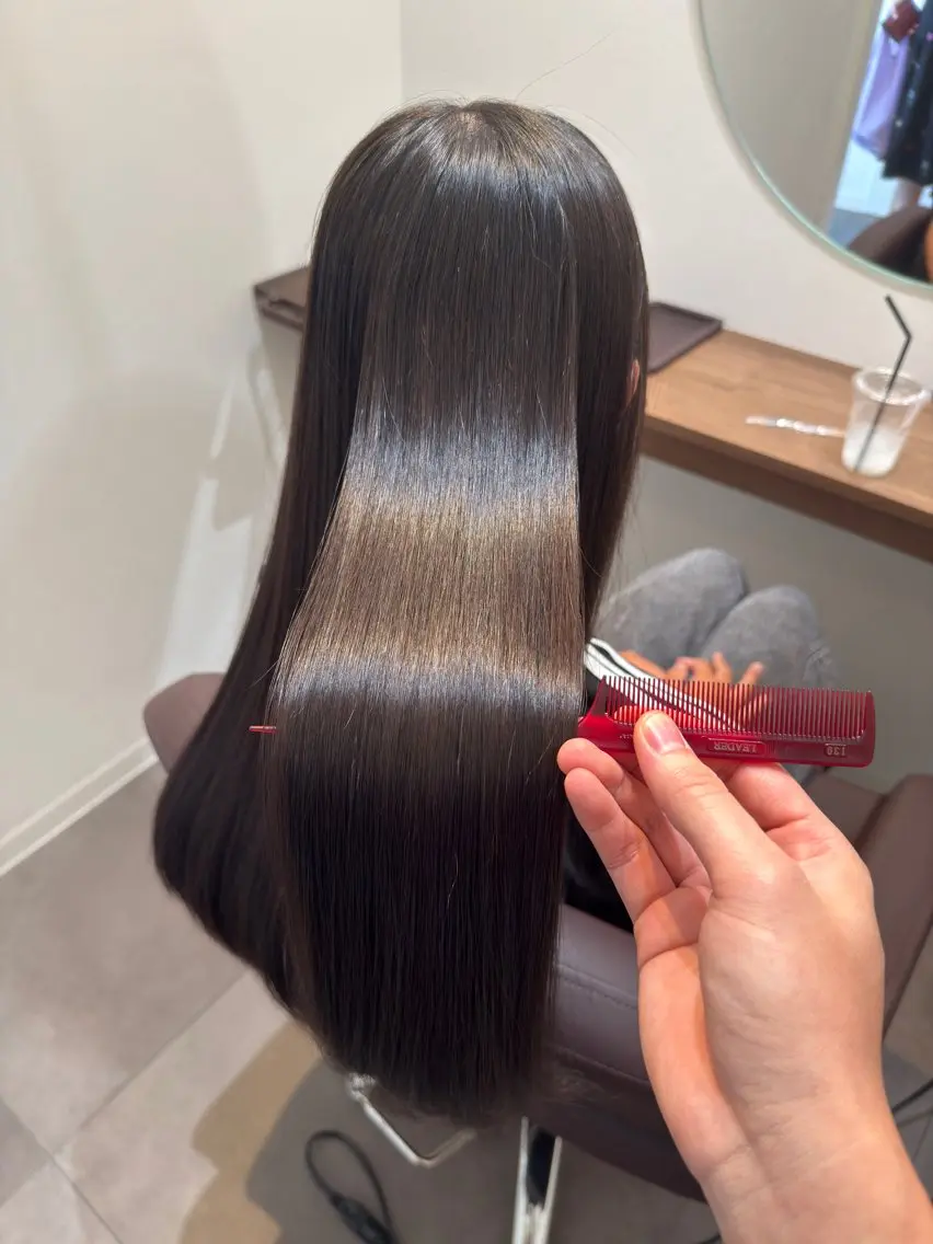 ロング パーマ 縮毛矯正 トリートメント ece.sie 💎ゆら💎のヘアスタイル