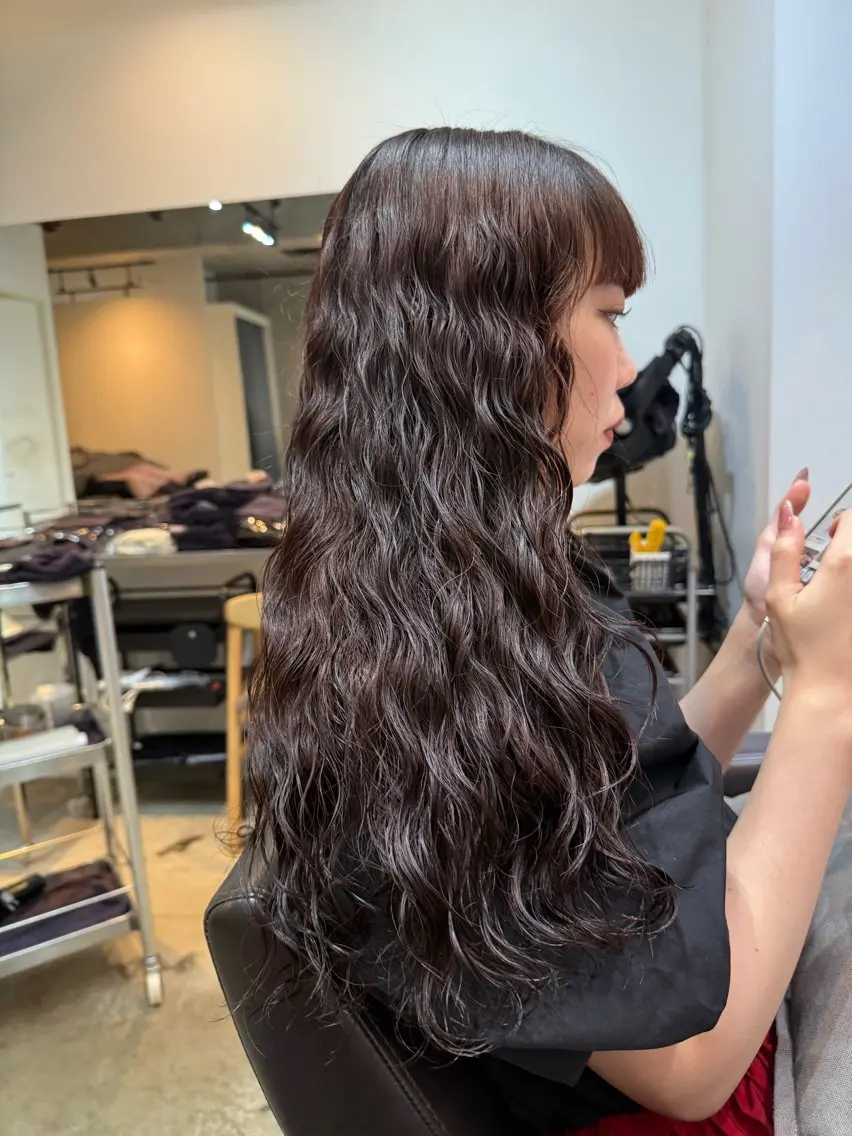 ロング カット パーマ トリートメント 【表参道】似合わせ パーマ/神野 楓のヘアスタイル