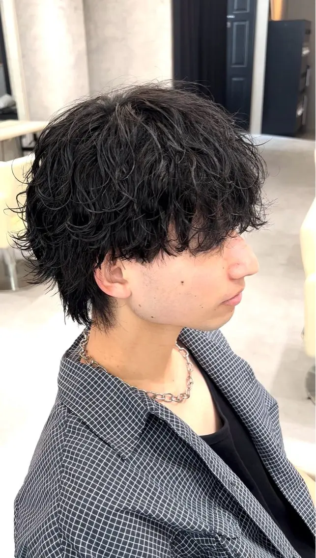 パーマ メンズ カット パーマ メンズサロン リョウタのヘアスタイル