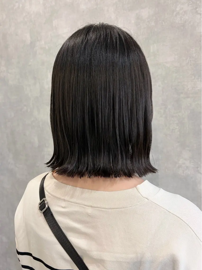 ミディアム ボブ くびれヘア カット Rangali nanamiのヘアスタイル