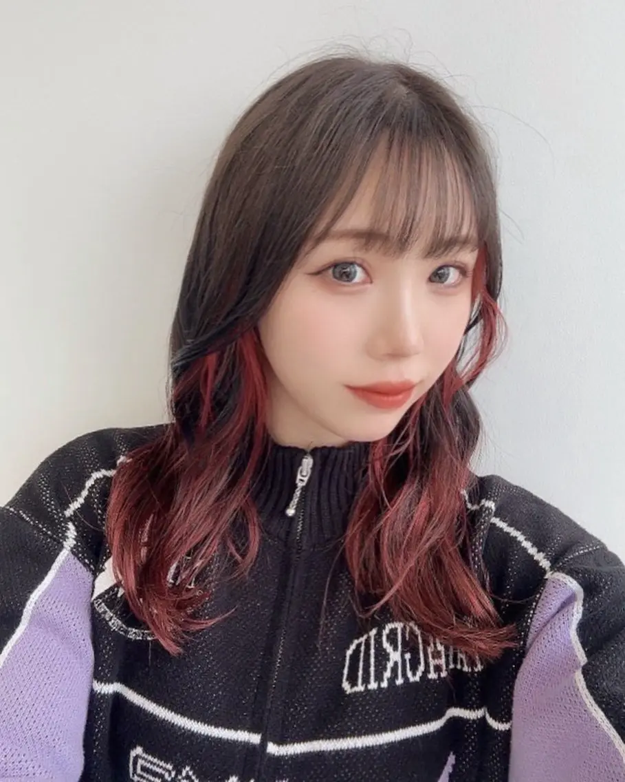 ロング カラー ブリーチ 透明感カラー ダブルカラー ハイトーンカラー cana 札幌レイヤースタイルのヘアスタイル