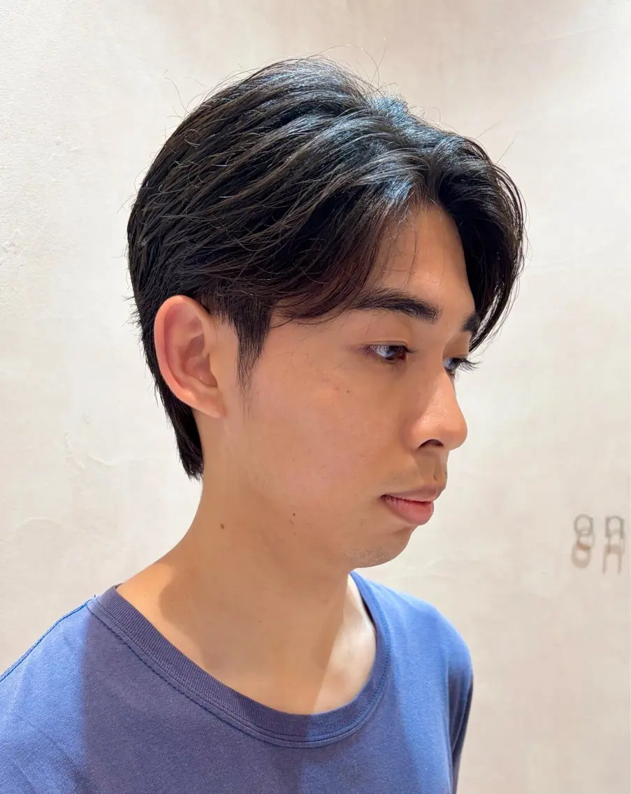 メンズ センターパート 堂薗 悠杜のヘアスタイル