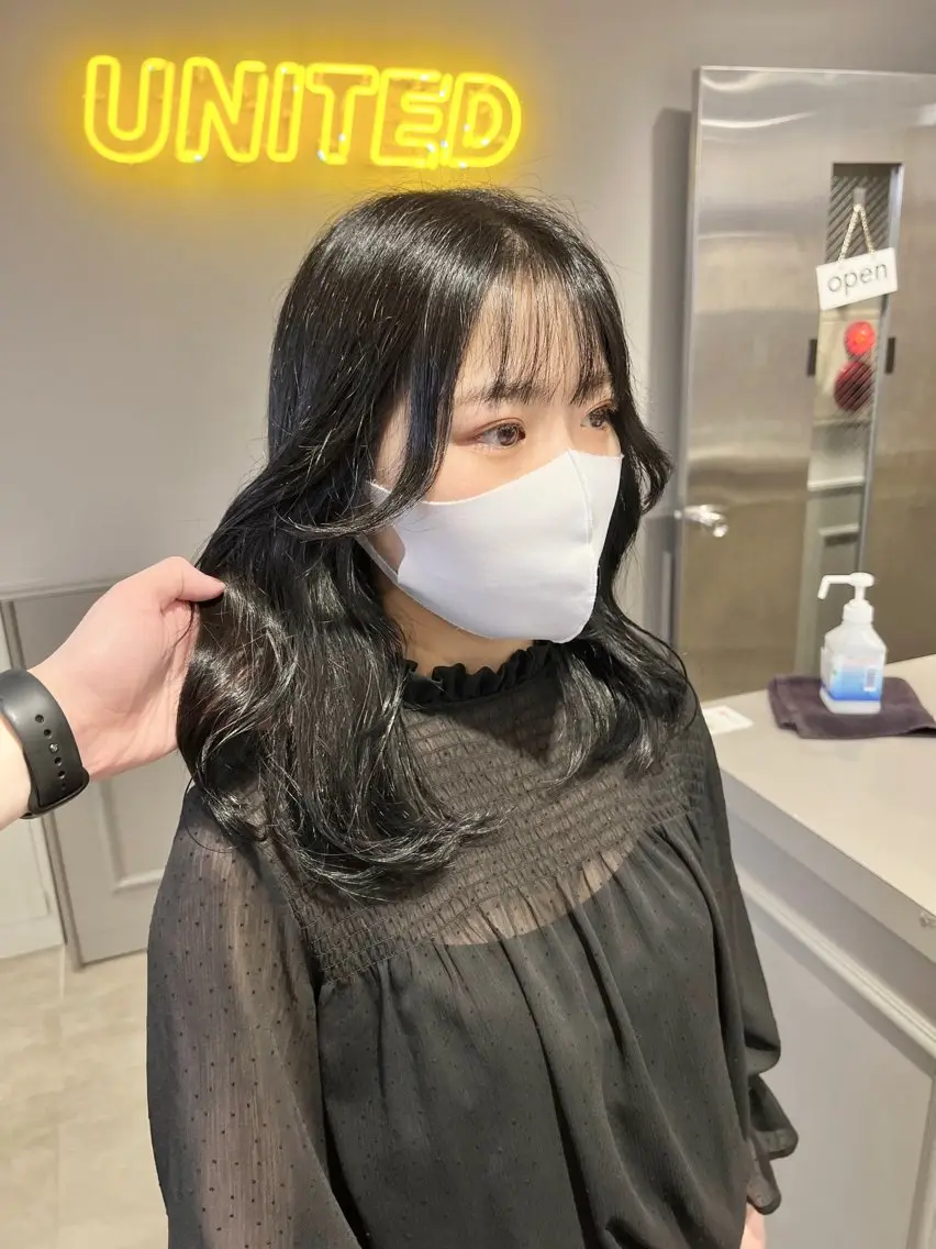 ミディアム カラー パーマ ヘアアレンジ メンズ 上品＆韓国風 🥀海心🥀のヘアスタイル