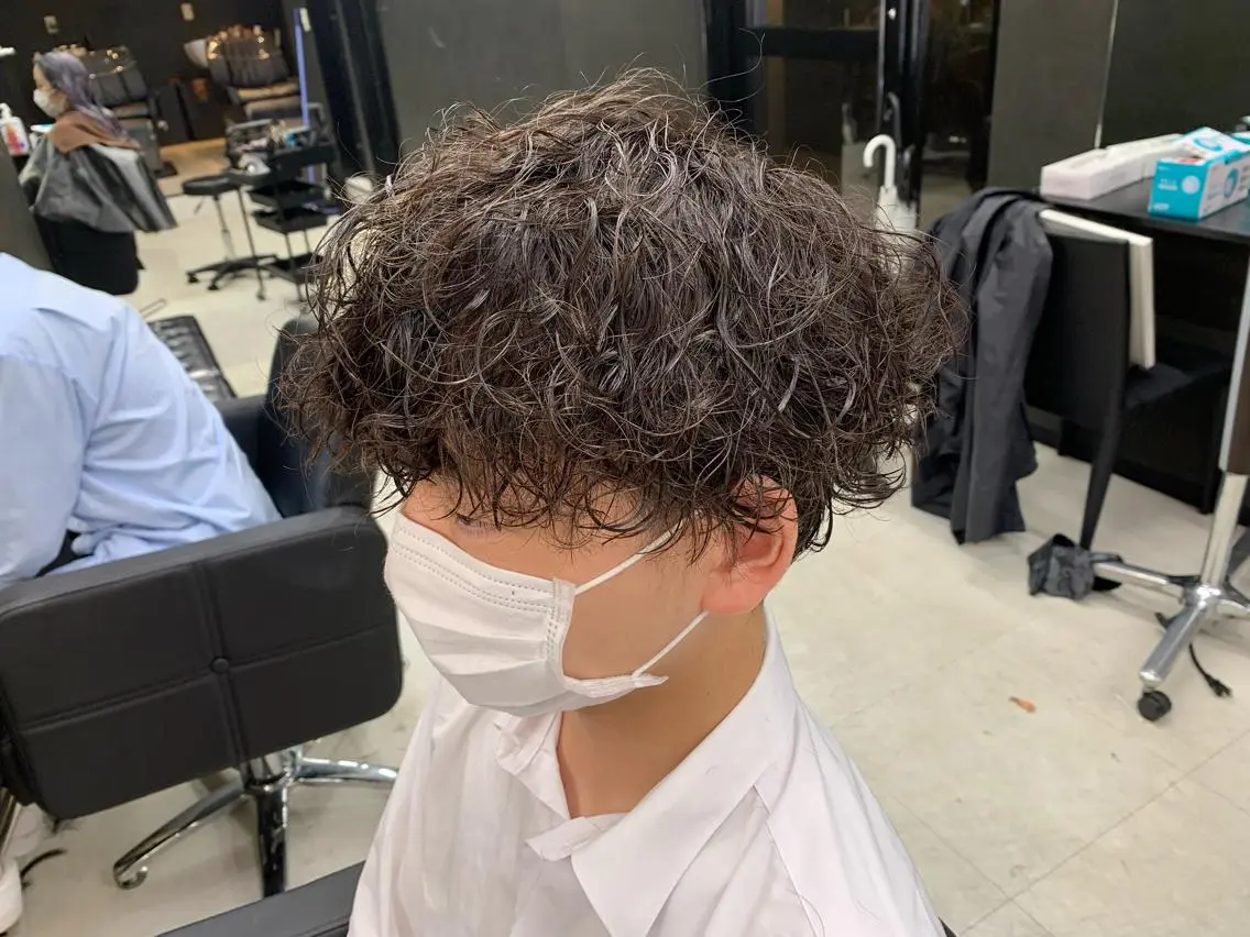 パーマ メンズ カット パーマ bateau よしきのヘアスタイル