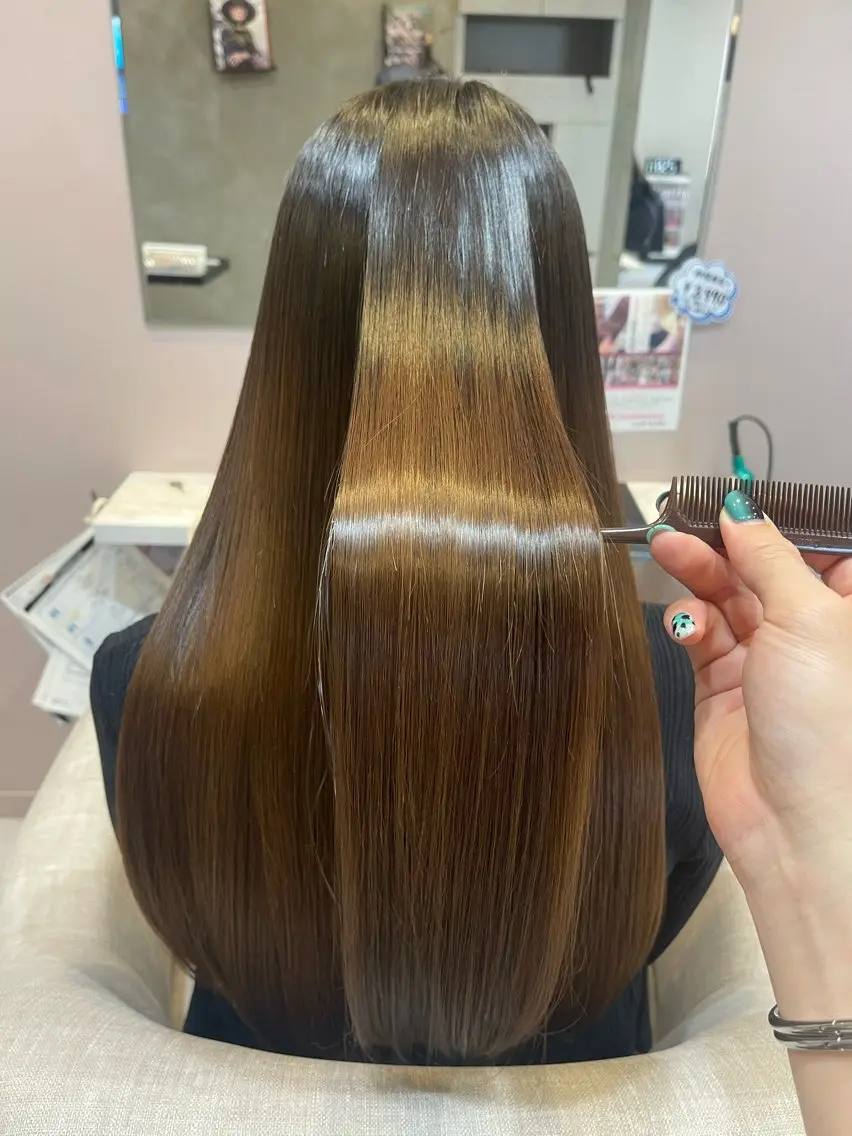 ロング カット 縮毛矯正 トリートメント 🌼縮毛矯正🌼 中野有騎🦕のヘアスタイル