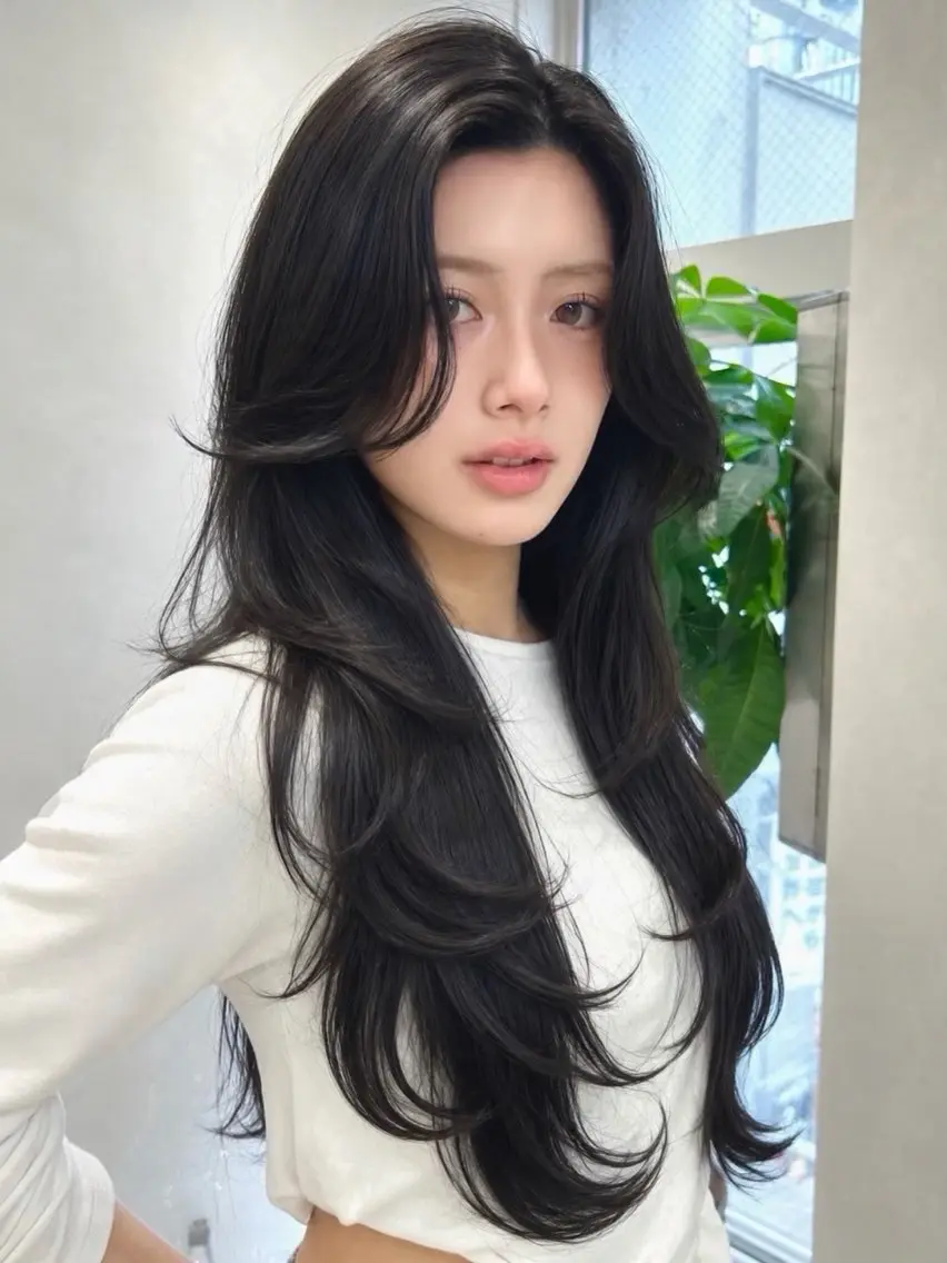 ロング カラー バレイヤージュ ハイライトカラー ハイライト レイヤーカット カット トリートメント ✨ハイライト/海外 ヘア/Ryoto✨のヘアスタイル