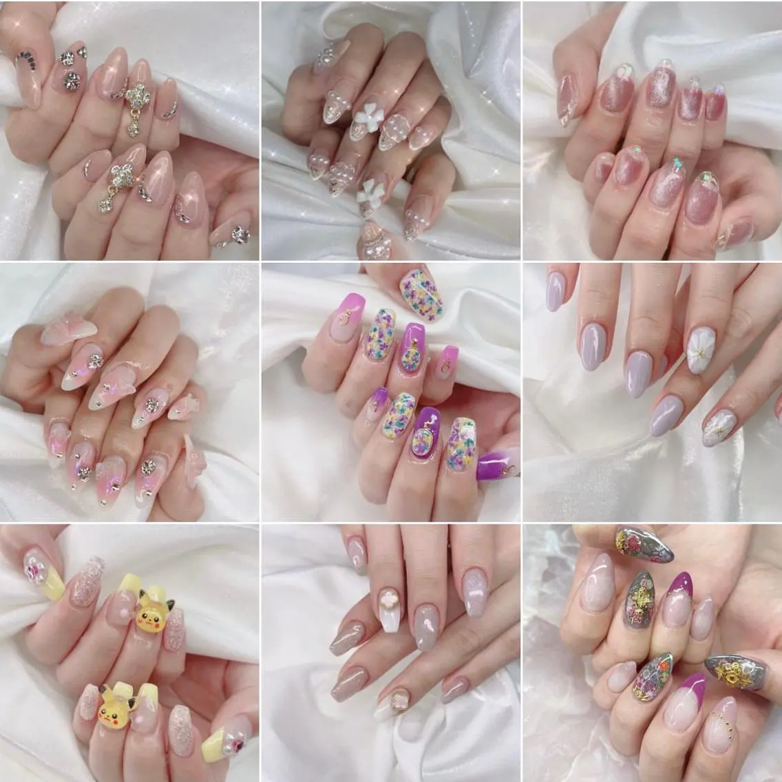 ネイル 渋谷／チップ長さ出し 👑アプレgel-xのネイルデザイン