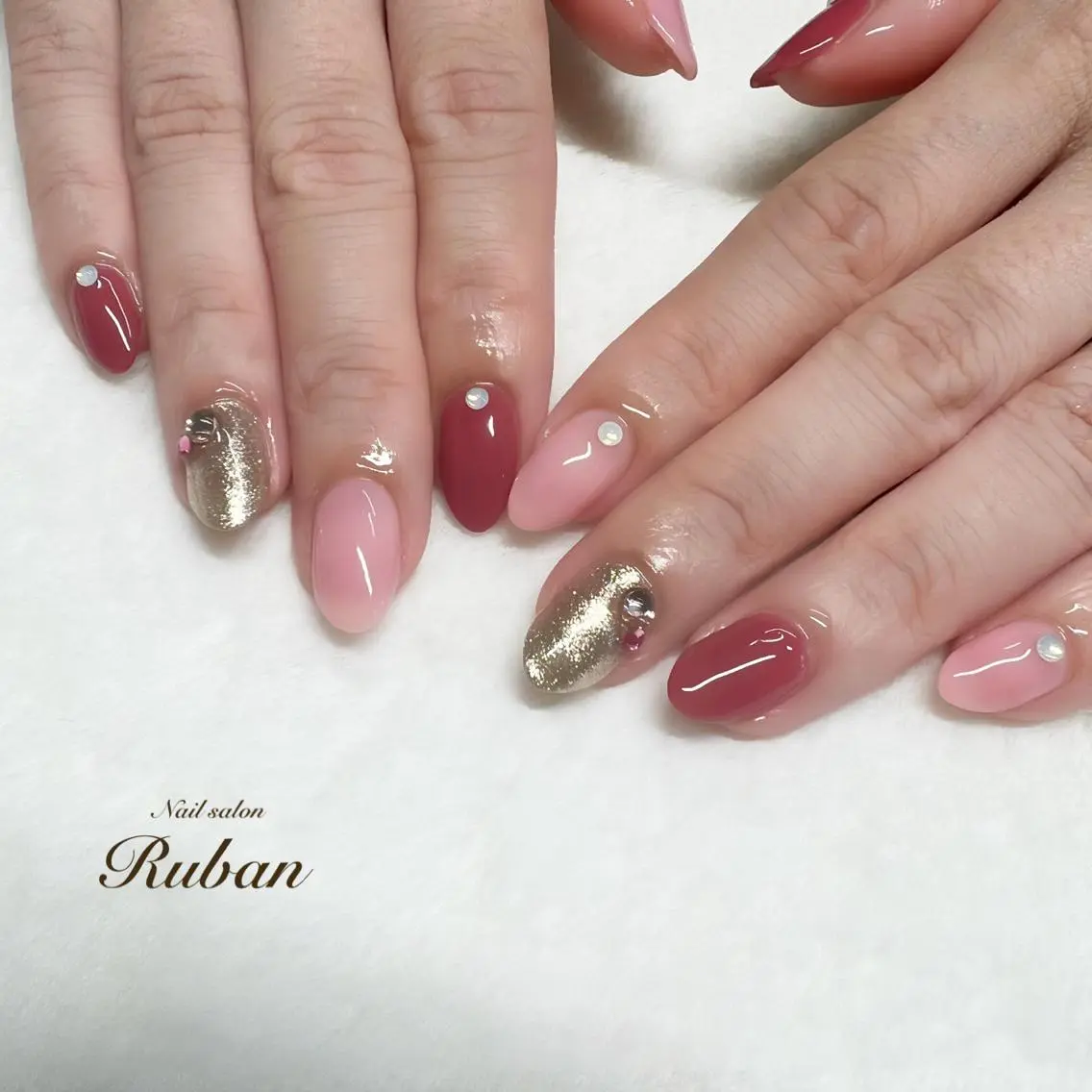 ネイル 成人式 オフィスネイル ワンカラーネイル ピンク シンプルネイル Nail salon Rubanのネイルデザイン