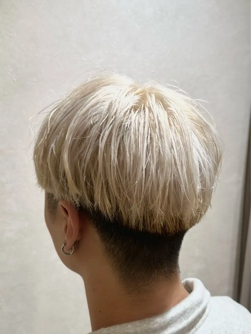 カラー パーマ メンズ メンズブリーチ ブリーチ カット ヘアカラー ユージ ✂︎ カット／パーマ特化のヘアスタイル