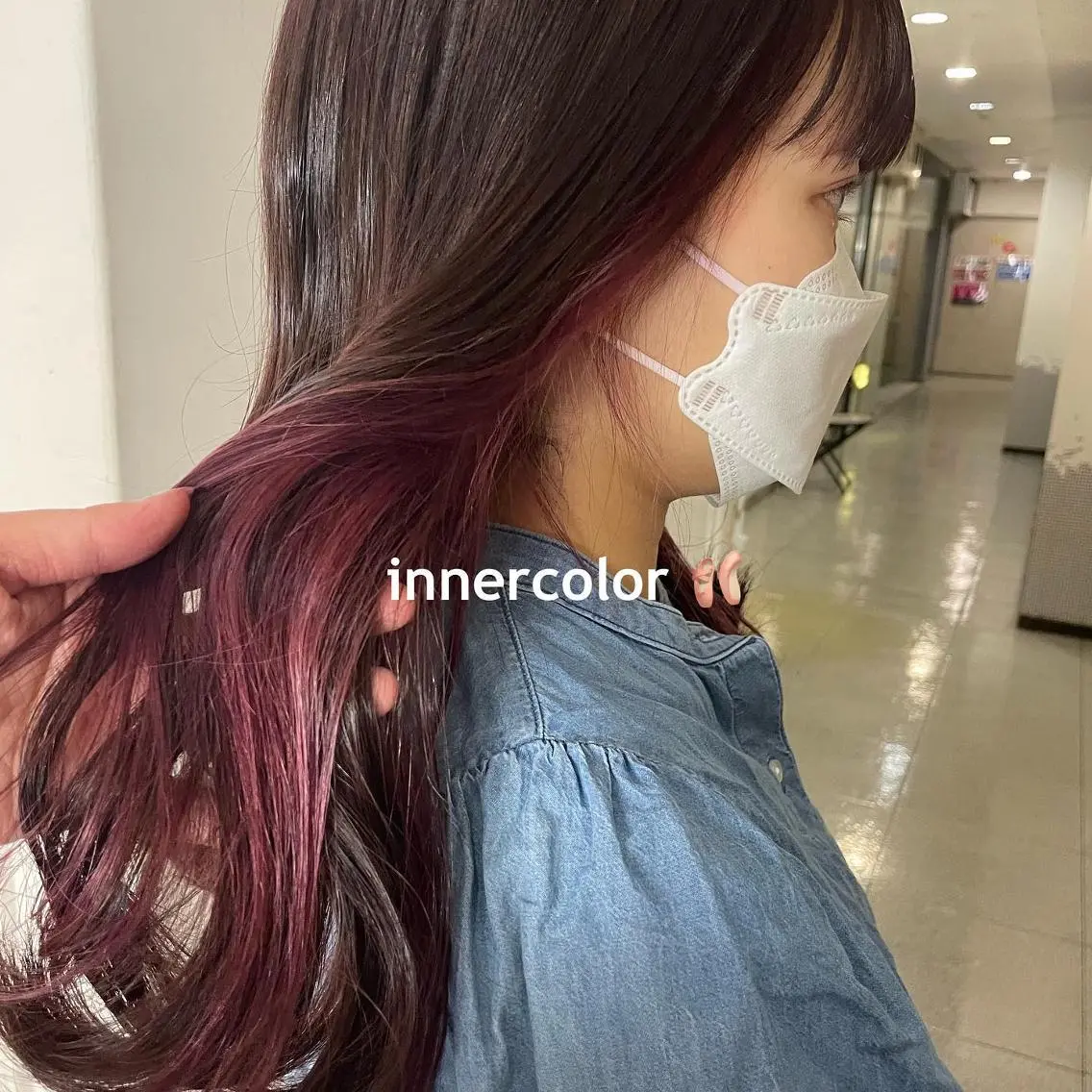 ミディアム カラー ピンクカラー 吉村 夏椰のヘアスタイル
