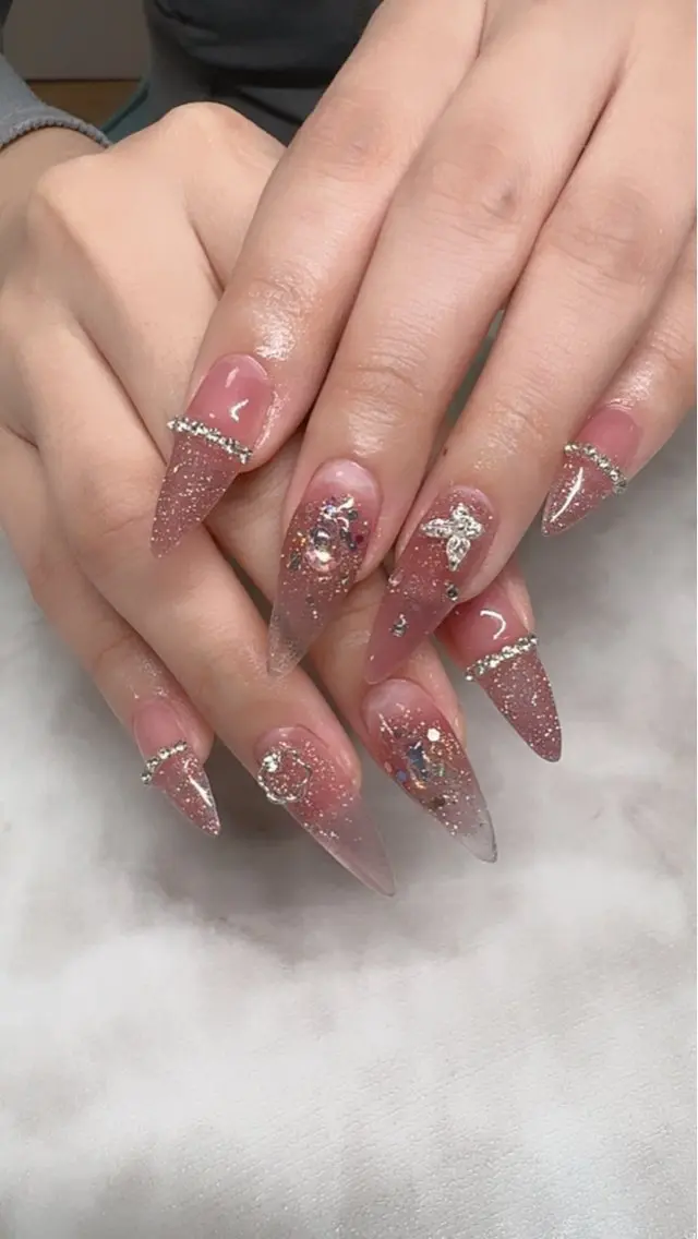ネイル 長さ出し 持ち込み 春ネイル Star Beautyのネイルデザイン