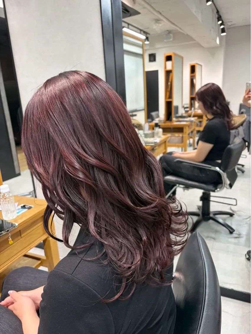 ミディアム ヘアカラー カラーモデル募集 🤍momoha🤍のヘアスタイル