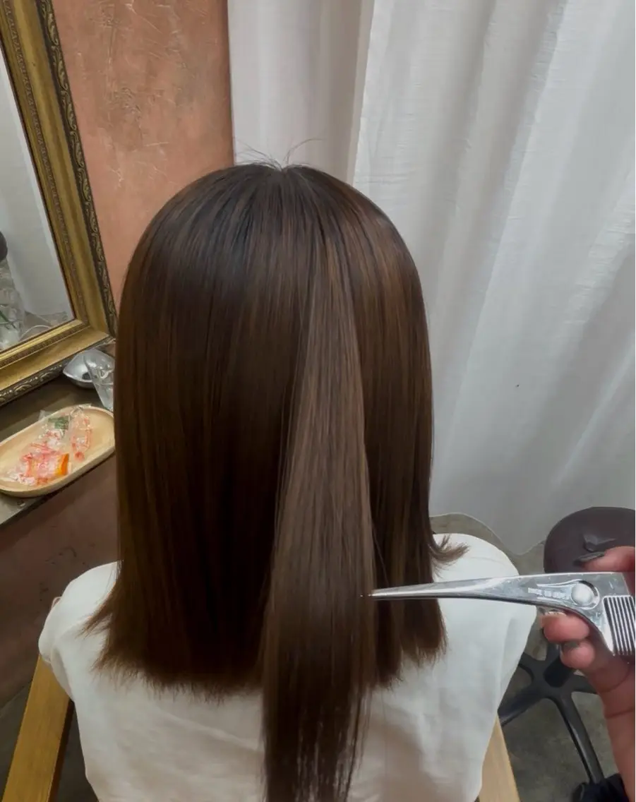 縮毛矯正 大本 涼風のヘアスタイル