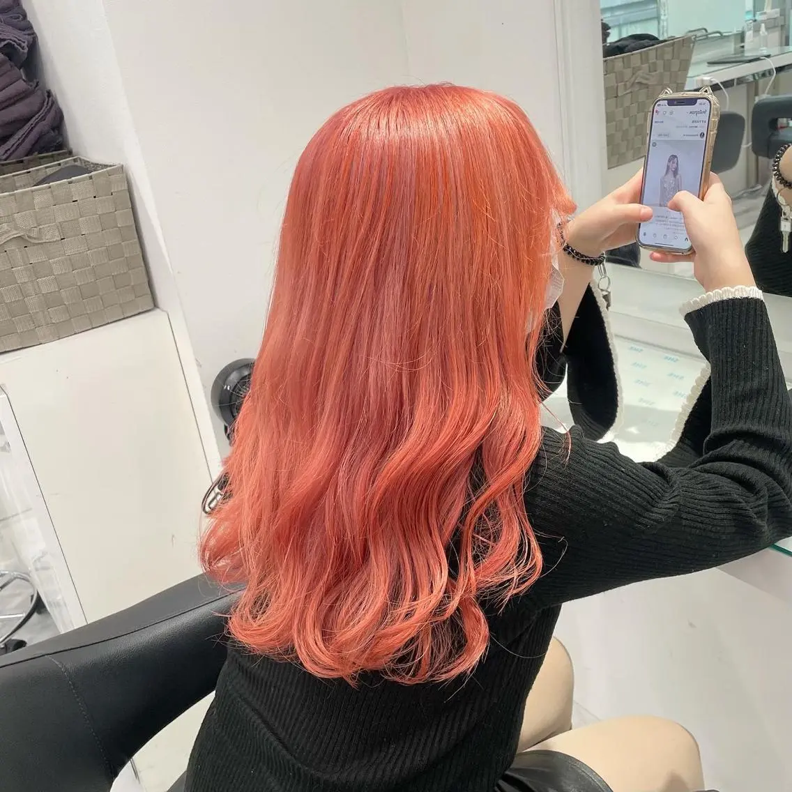 ロング カラー ヘアカラー トリートメント ヘッドスパ ヘアセット 暖色🩷透明感カラー ♡Maika♡のヘアスタイル