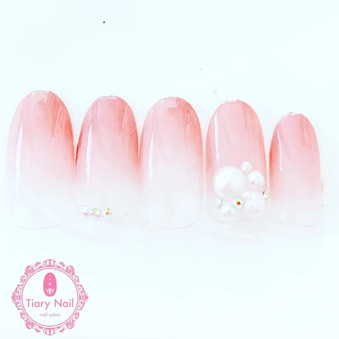ネイル 桜ネイル 長さ出し オフィスネイル スカルプネイル シンプルネイル 💗🪽Tiary Nail🪽💗のネイルデザイン