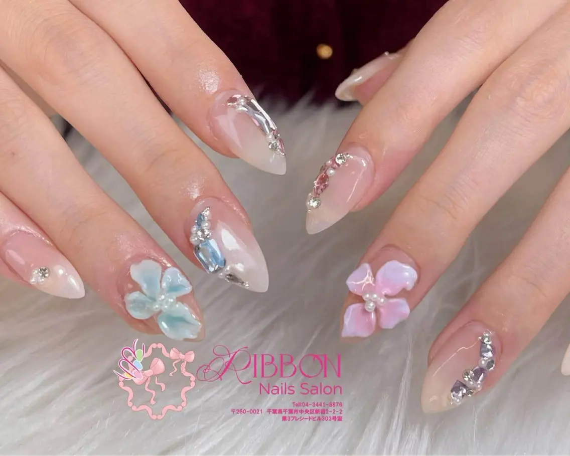 ネイル チークネイル フットネイル フレンチネイル グラデーション 韓国ネイル YUKI NAILのネイルデザイン