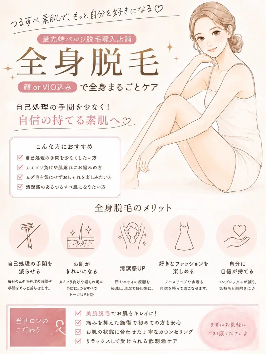 全身脱毛の写真