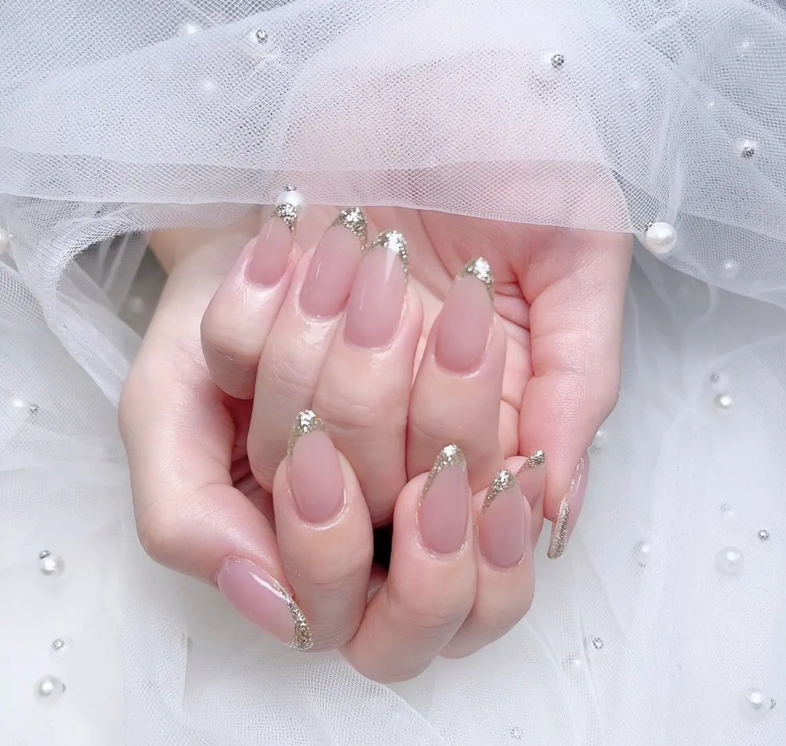ネイル オーロラネイル フットネイル フレンチネイル ジェルネイル ガーリー ╹◡╹MimoEye lash🌻Nailのマツエク・マツパデザイン