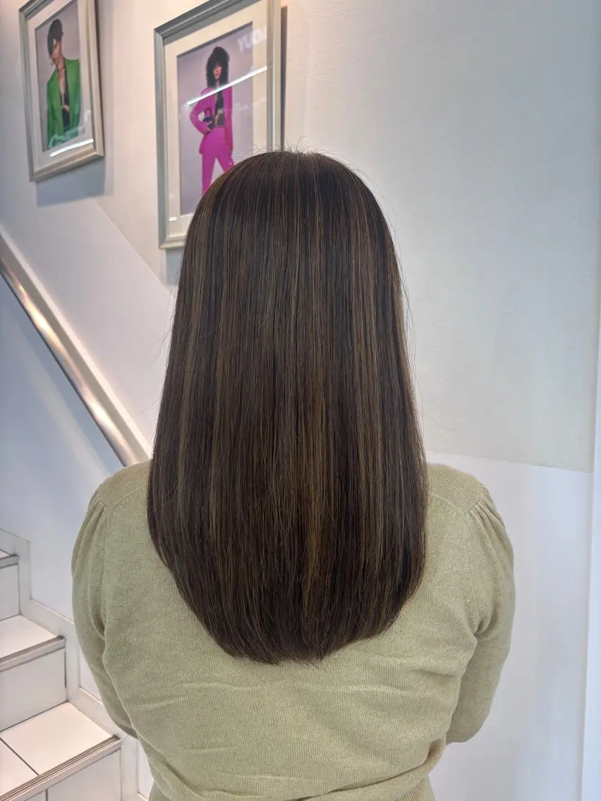 ロング カラー ハイライトカラー ハイライト リコ🪐レイヤー モデル募集のヘアスタイル