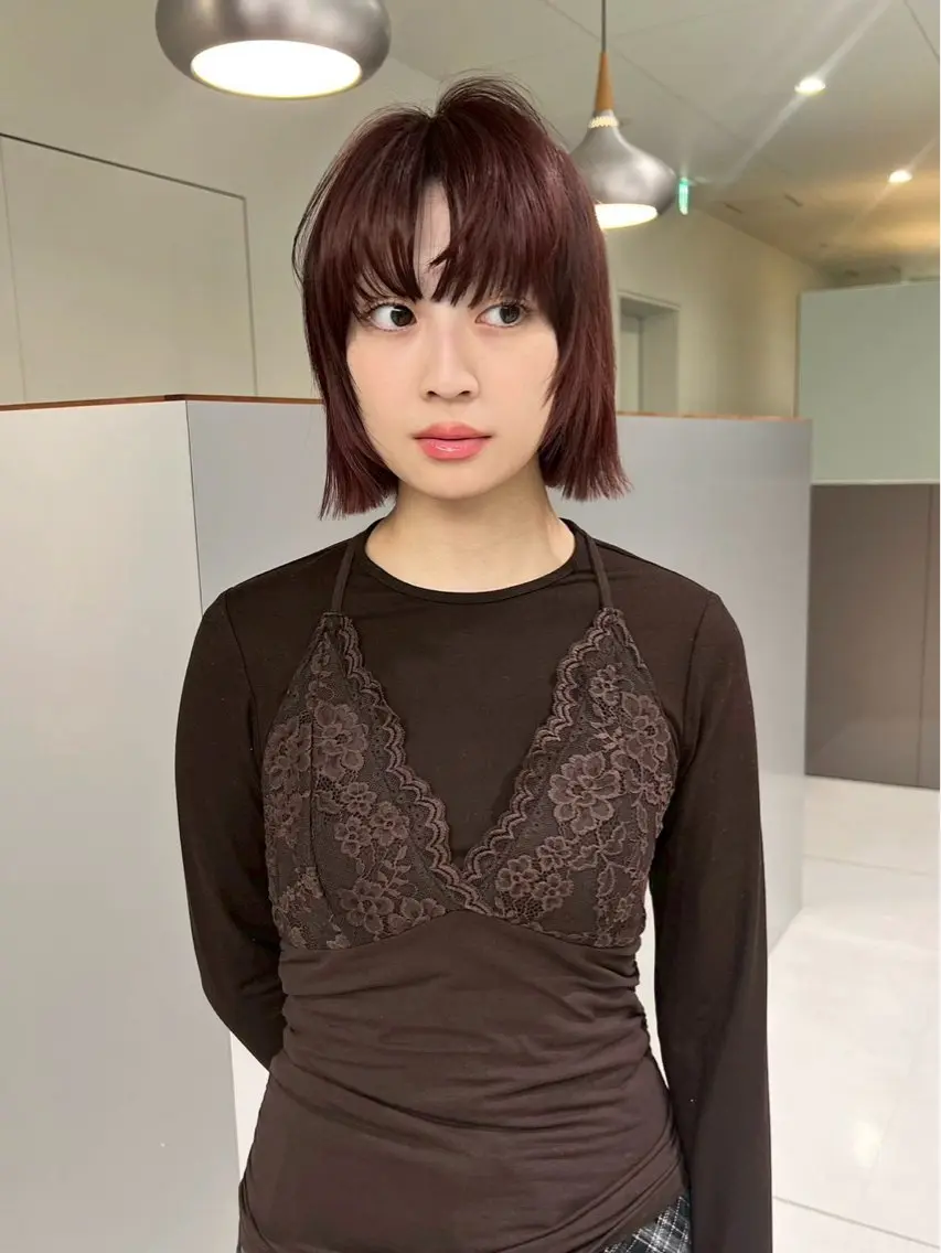 ミディアム カラー ヘアカラー レイヤーカット矢場町 /Shizuki🦤のヘアスタイル