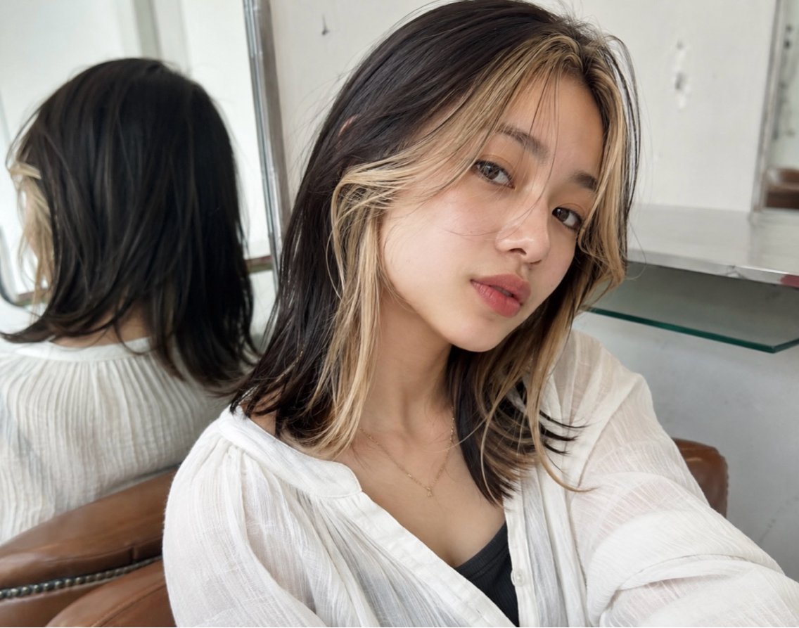 ミディアム カラー 田中 巧のヘアスタイル