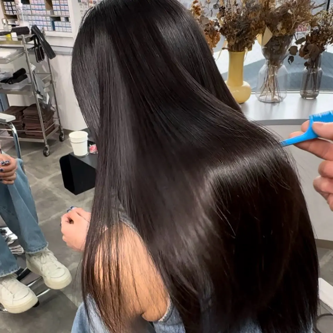 ロング 縮毛矯正 ヘアカラー トリートメント 大田吏晃❤️‍🔥 美髪特化のヘアスタイル