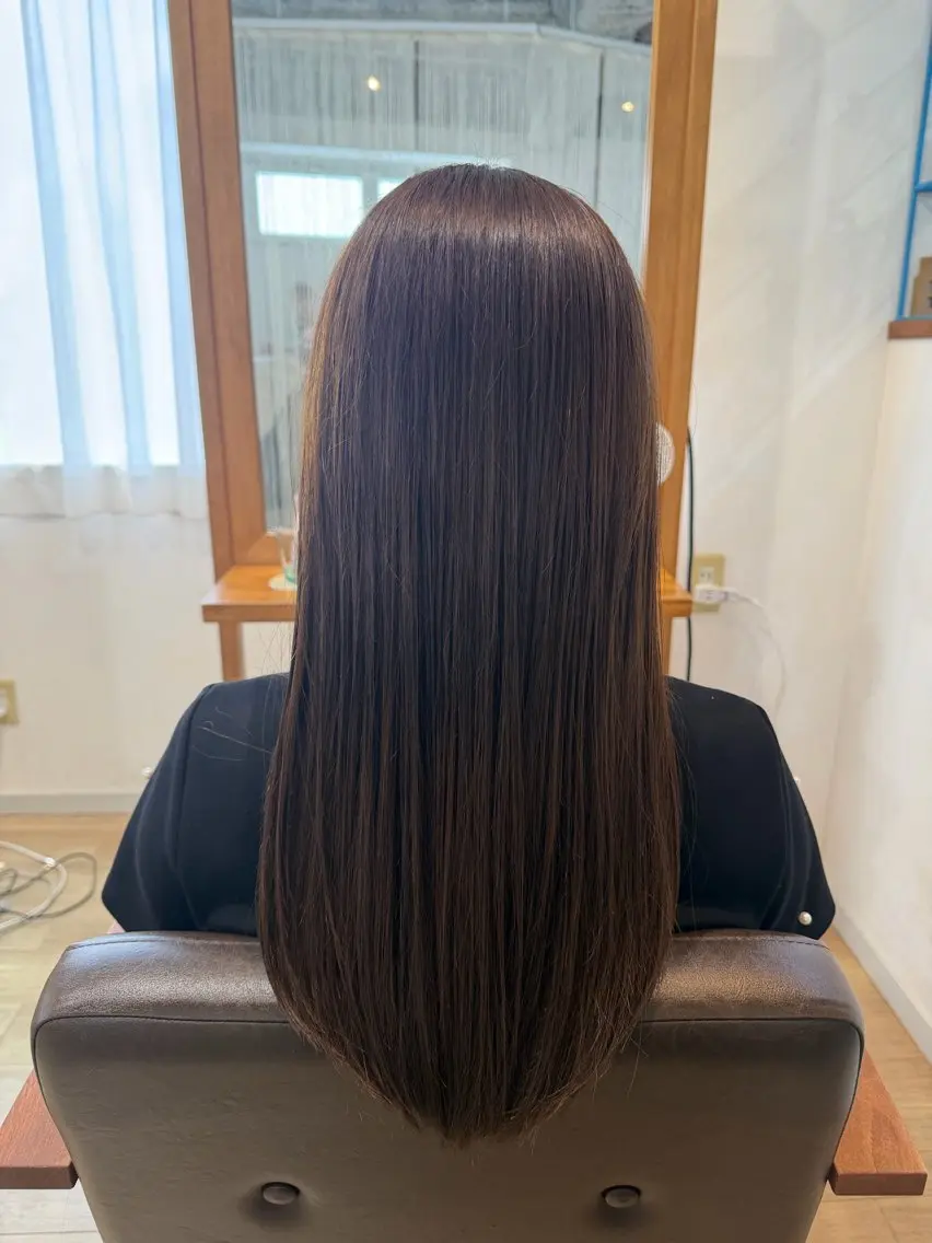 ロング ヘアカラー トリートメント ヘッドスパ RENA｜透明感 カラー×癒しスパのヘアスタイル