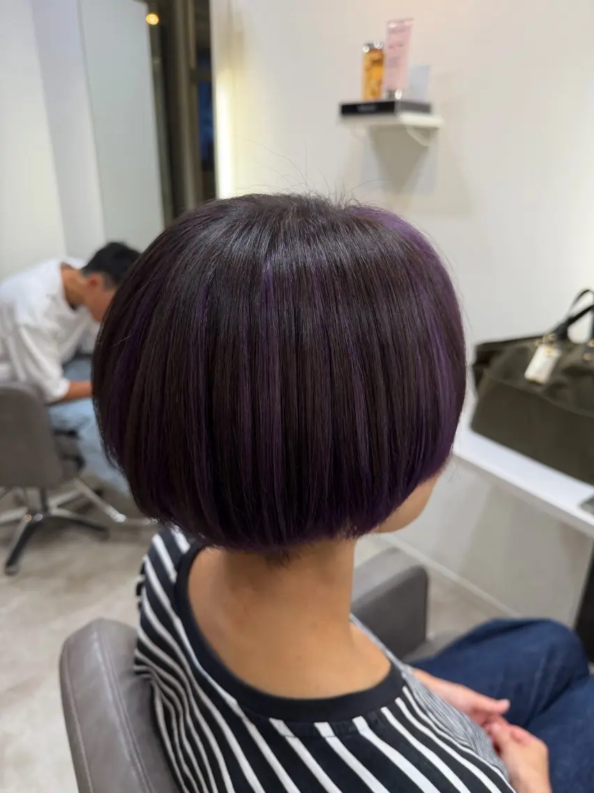 ショート カラー ブリーチ 透明感カラー デザインカラー ヘアカラー hina duulのヘアスタイル