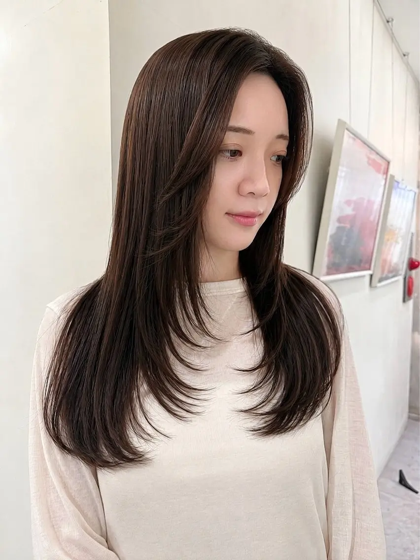 ロング カット 透明感×レイヤー /荻野宗一郎のヘアスタイル