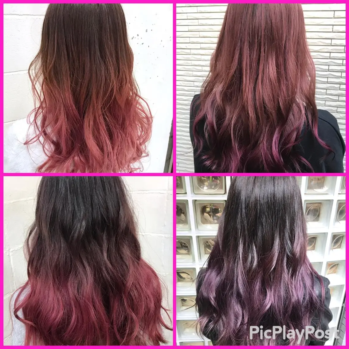 ロング カラー ササ キのヘアスタイル