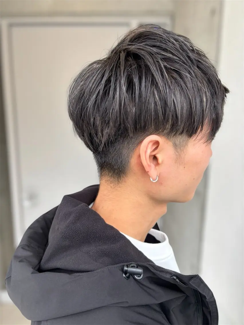 ショート カラー ハイライトカラー ハイライト 学生 マネージャーST筒木 貴海（ツッキー）のヘアスタイル