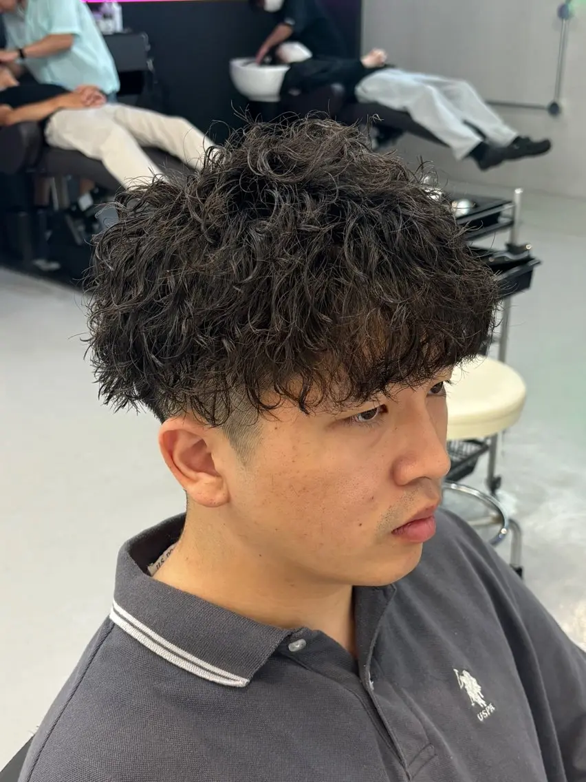パーマ メンズ マッシュ パーマ 瀧田 翔眞のヘアスタイル