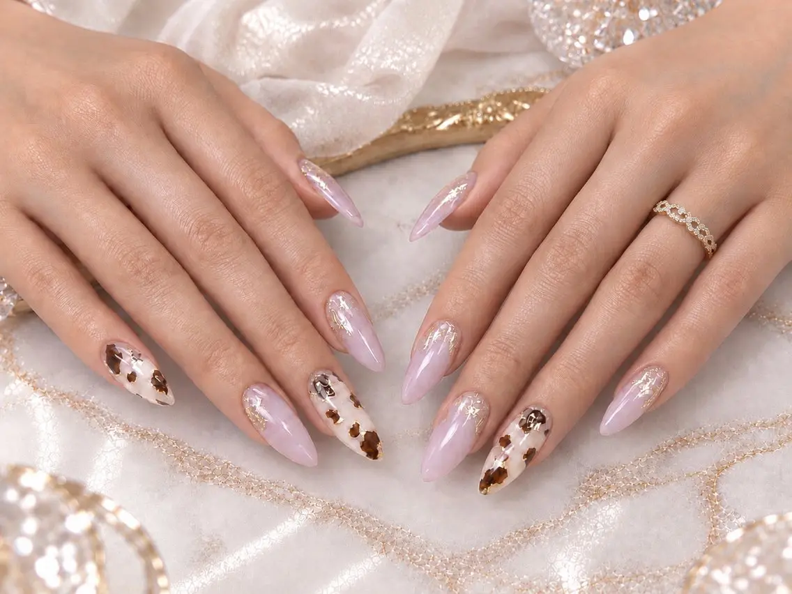 ネイル アニマル柄 べっ甲ネイル マグネットネイル ミラーネイル ハンドネイル ハンドケア Mamo nail ﾏﾓﾈｲﾙｴｲﾐｰのネイルデザイン